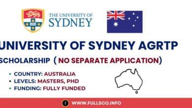 Image presenting University of Sydney AGRTP scholarship