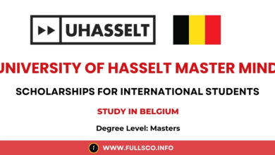 Image featuring University of Hasselt Master Mind Scholarship in Belgium for 2025.