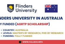 Image about Flinders University AGRTP fully funded scholarship for 2026 in Australia.