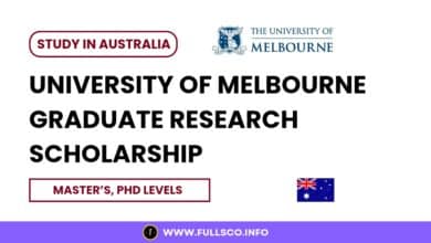 Image showing University of Melbourne Graduate Research Scholarship Details
